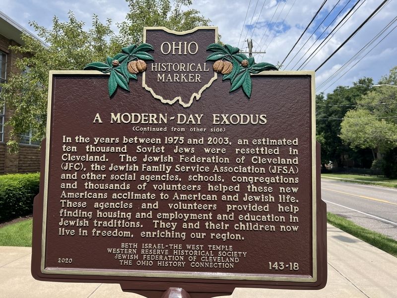 A Modern-Day Exodus Marker, Side Two image. Click for full size.