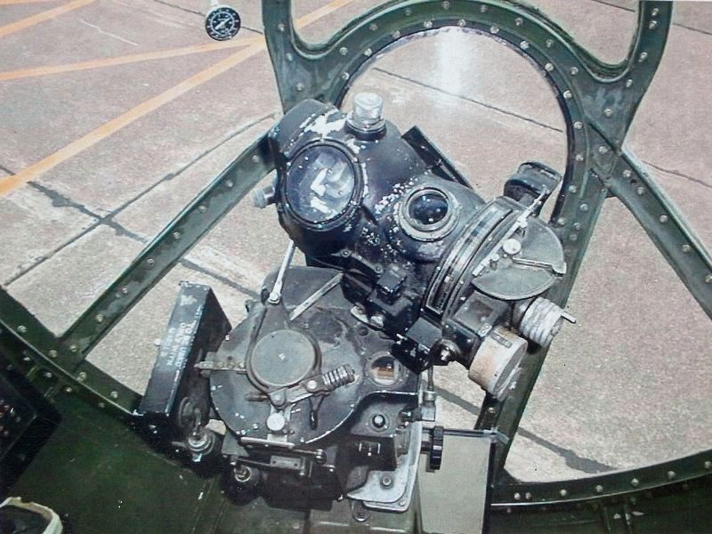 Marker detail: Norden Bombsight inside B-29. Click for full size. Marker detail: Norden Bombsight inside B-29 image. Click for full size.