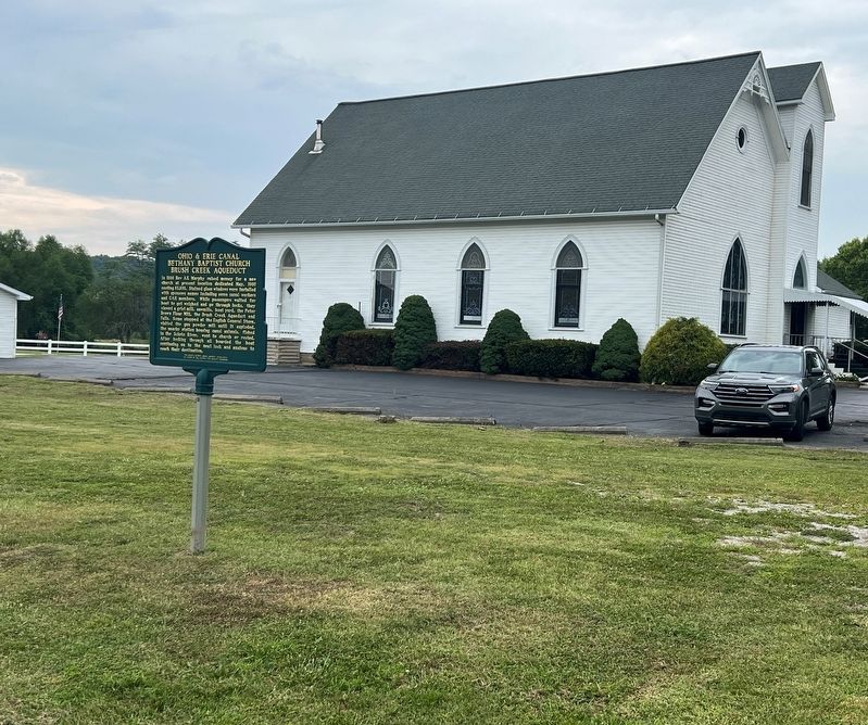 Marker with the church in the background image. Click for full size.