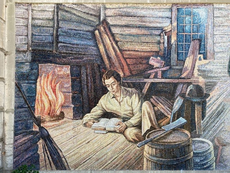 Mural Detail - Young Lincoln image. Click for full size.