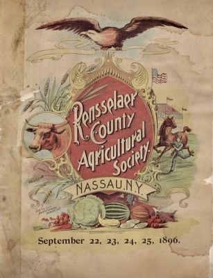 Program cover Page for the 1896 Nassau Fair image. Click for full size.