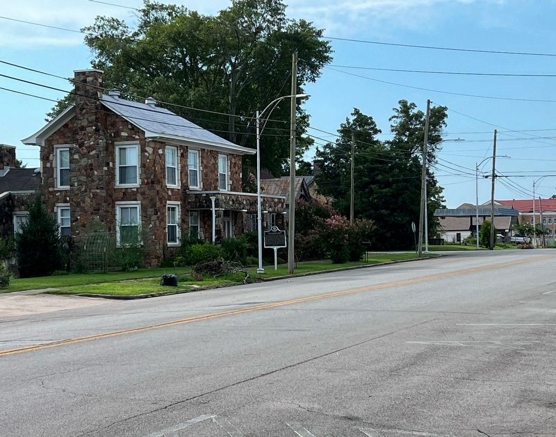 The south view of the marker and house from across the street image. Click for full size.