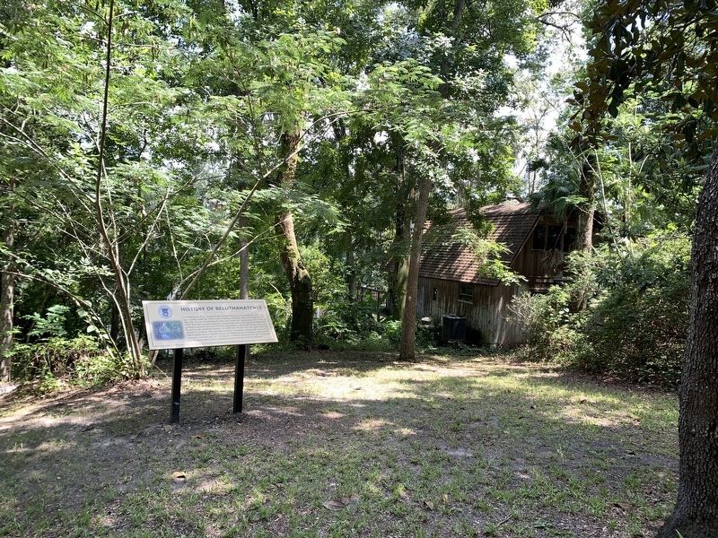 History of Beluthahatchee Marker. Click for full size. History of Beluthahatchee Marker image. Click for full size.