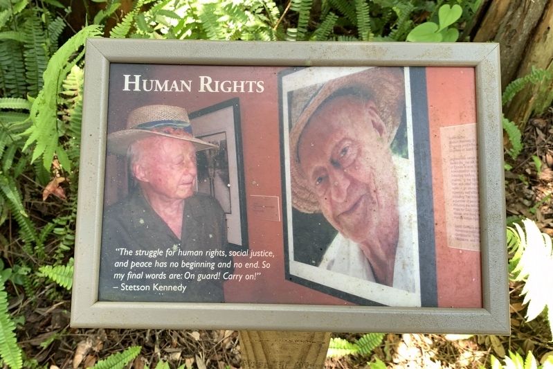 Stetson's Human Rights Activism image. Click for full size.