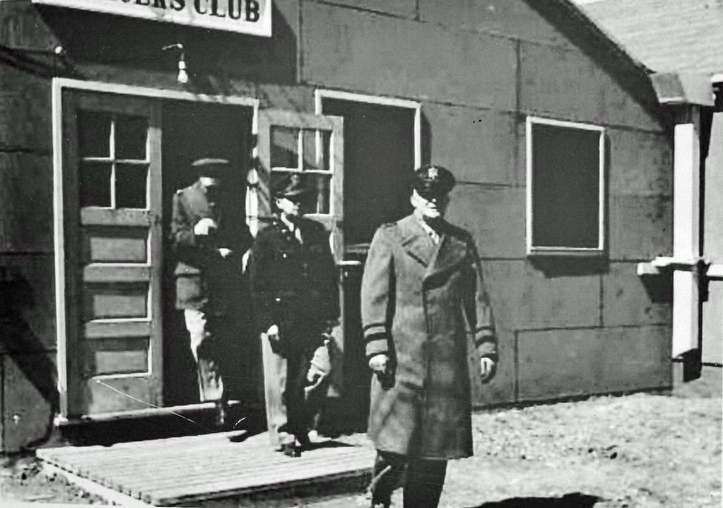 Marker detail: General Arnold leaving the Officers Club. Click for full size. Marker detail: General Arnold leaving the Officers Club image. Click for full size.