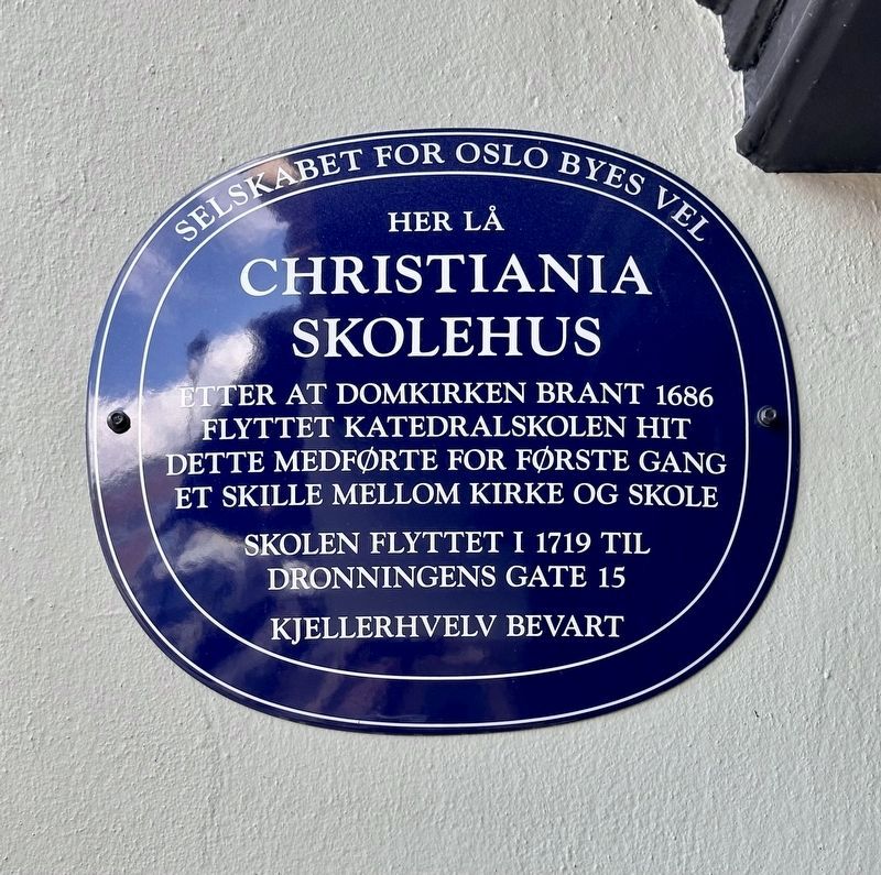 Christiania Skolehus Marker image. Click for full size.