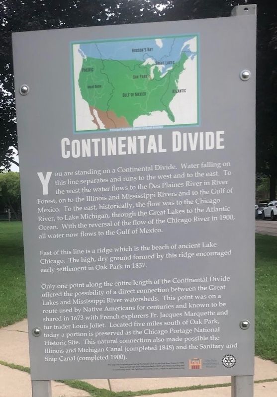 Continental Divide Marker. Click for full size. Continental Divide Marker image. Click for full size.