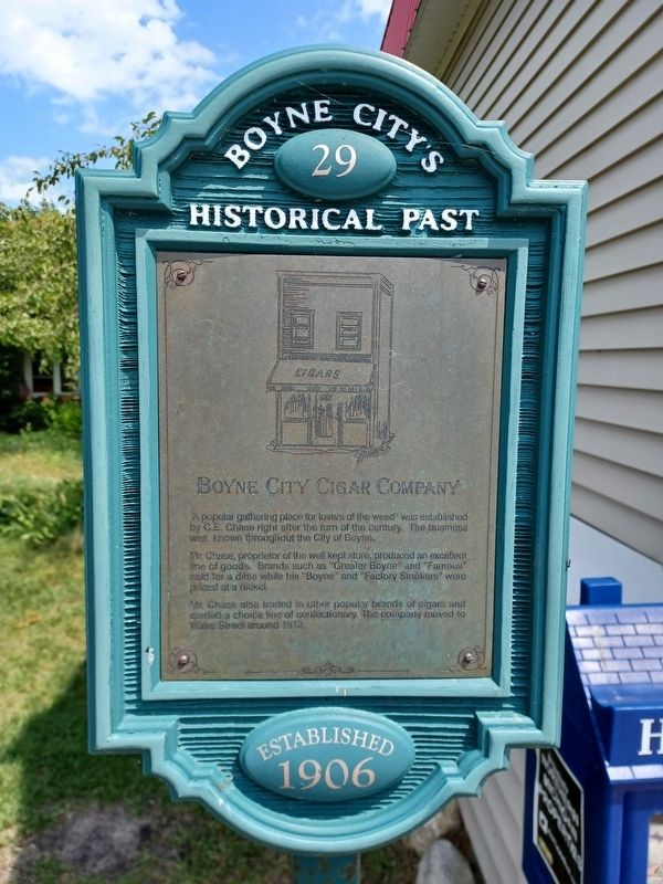 Boyne City Cigar Company Marker. Click for full size. Boyne City Cigar Company Marker image. Click for full size.