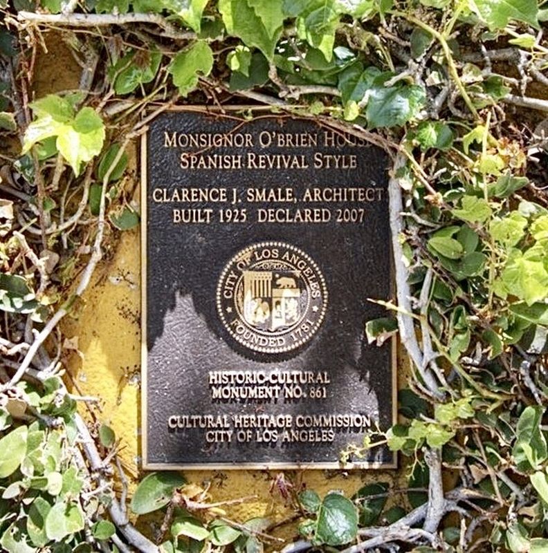 Monsignor O�Brien House Marker image. Click for full size.