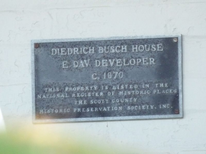 Diedrich Busch House Marker image. Click for full size.