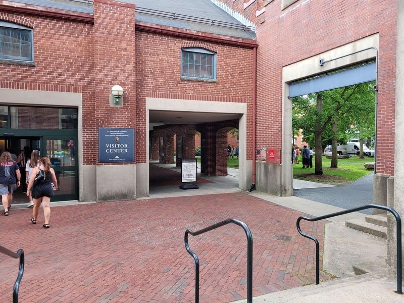 Entrance courtyard of Salem Armory Visitor Center image. Click for full size.