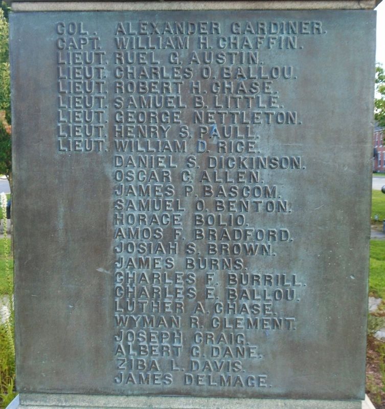 Civil War Memorial Honored Dead. Click for full size. Civil War Memorial Honored Dead image. Click for full size.