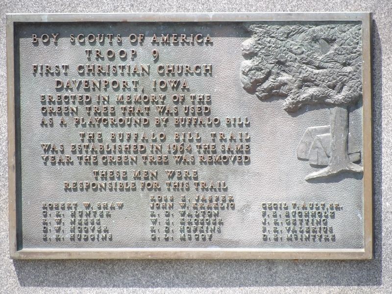 Green Tree / Buffalo Bill Trail Marker image. Click for full size.