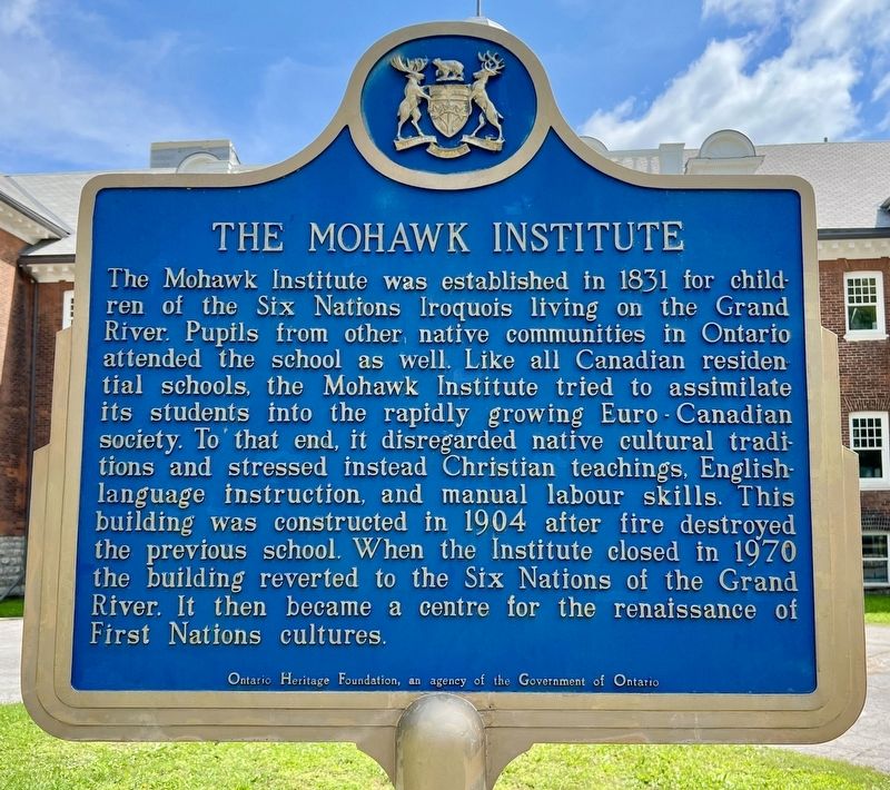 The Mohawk Institute Marker image. Click for full size.