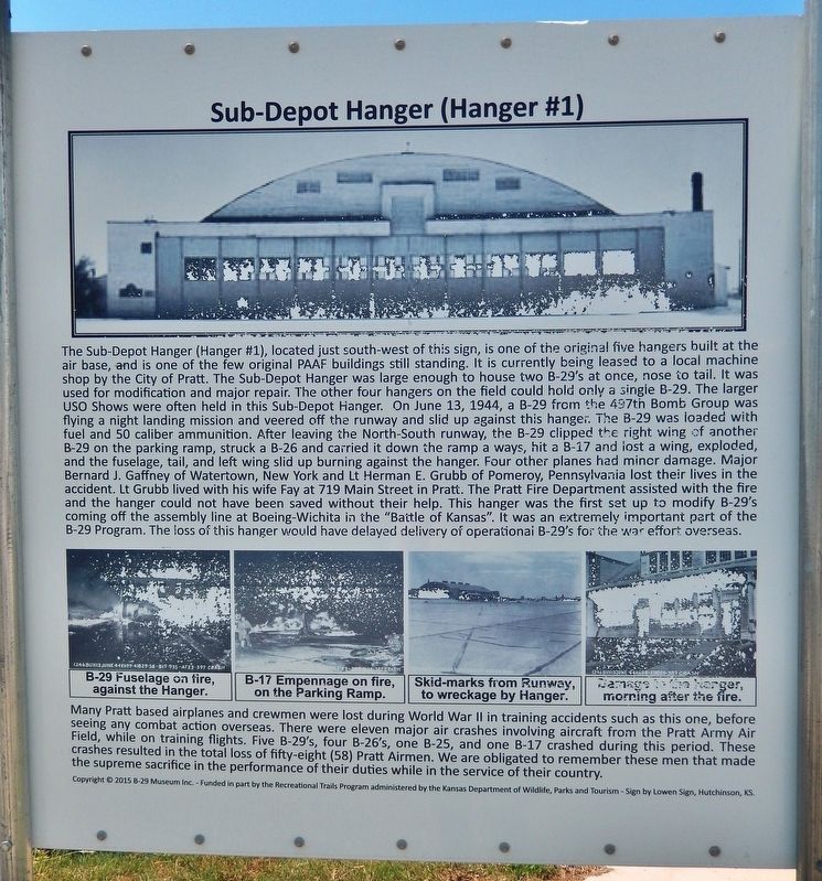 Sub-Depot Hanger (Hanger #1) Marker image. Click for full size.