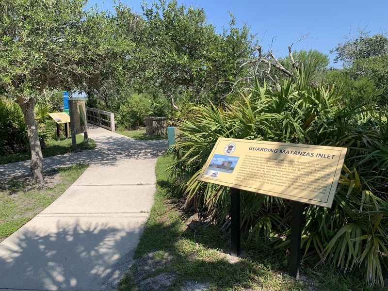 Guarding Matanzas Inlet Marker. Click for full size. Guarding Matanzas Inlet Marker image. Click for full size.