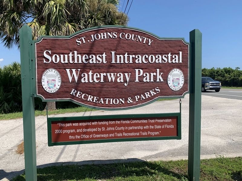 Southeast Intracoastal Waterway Park Entrance Sign. Click for full size. Southeast Intracoastal Waterway Park Entrance Sign image. Click for full size.
