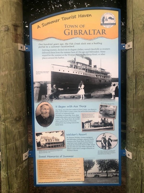 Town of Gibraltar Marker. Click for full size. Town of Gibraltar Marker image. Click for full size.