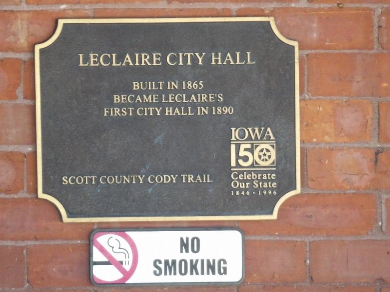 LeClaire City Hall Marker image. Click for full size.