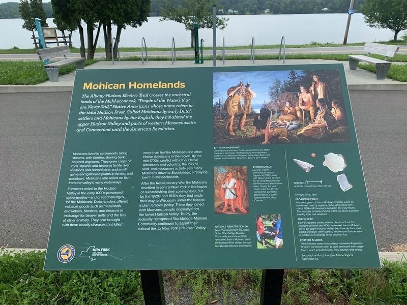 Mohican Homelands Marker. Click for full size. Mohican Homelands Marker image. Click for full size.