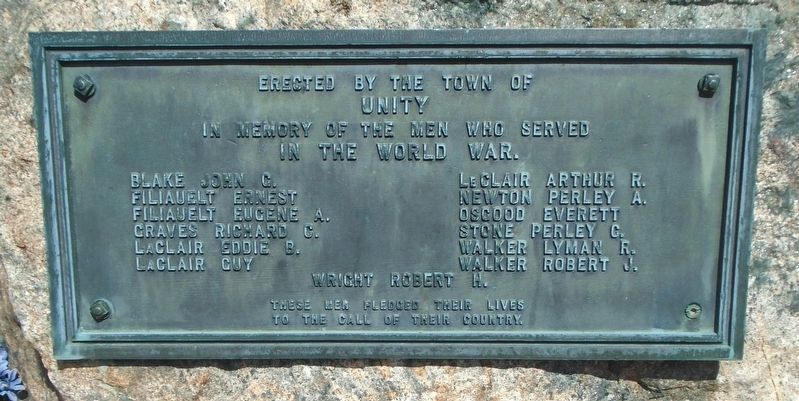 World War Memorial Marker image. Click for full size.