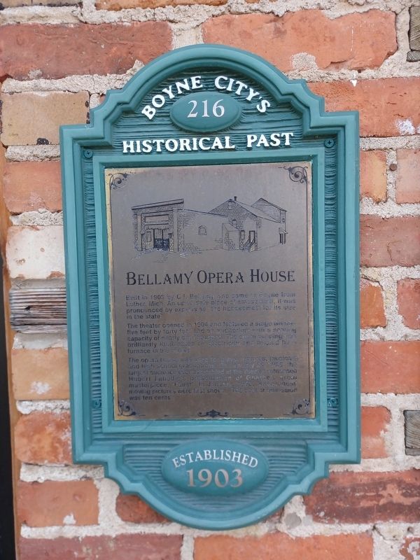 Bellamy Opera House Marker. Click for full size. Bellamy Opera House Marker image. Click for full size.