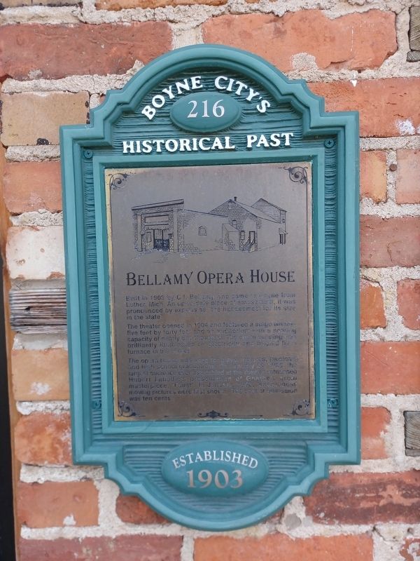 Bellamy Opera House Marker image. Click for full size.