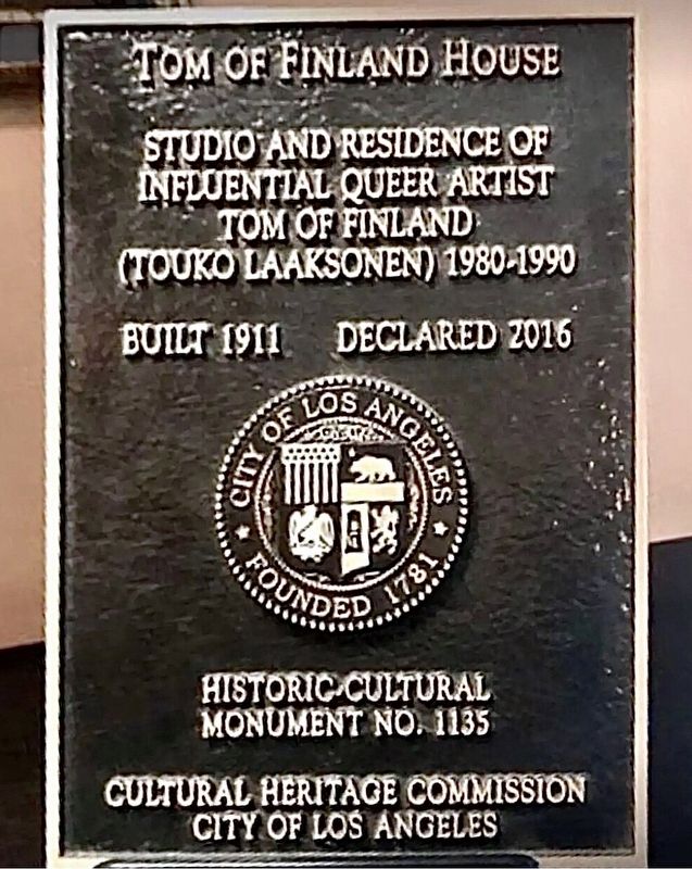 Tom of Finland House Marker image. Click for full size.