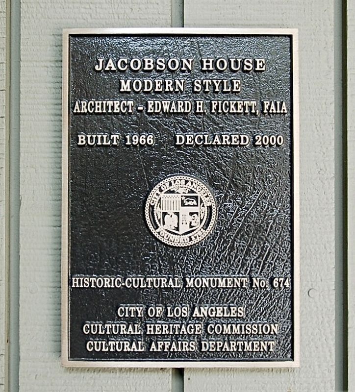 Jacobson House Marker image. Click for full size.