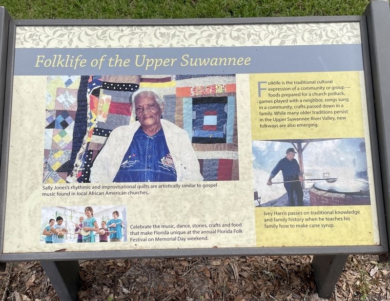 Folklife of the Upper Suwannee Marker image. Click for full size.