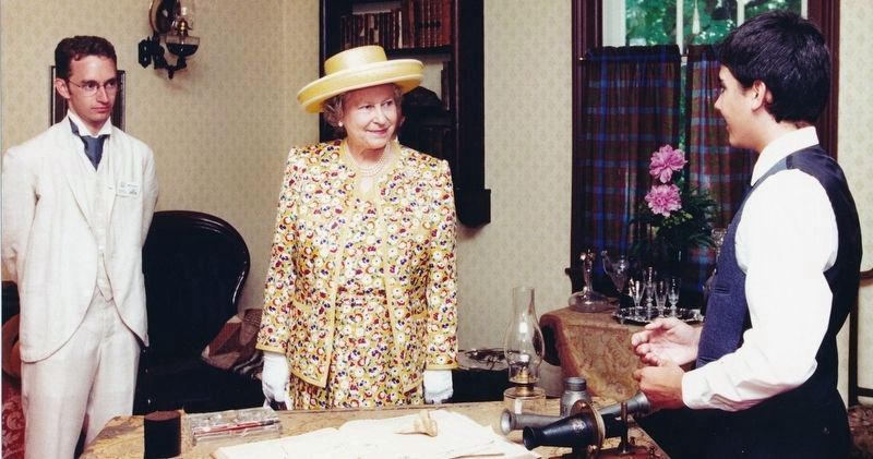 H.M. The Queen visiting the Bell Homestead in 1997. Click for full size. H.M. The Queen visiting the Bell Homestead in 1997 image. Click for full size.