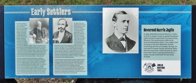 Early Settlers Marker image. Click for full size.