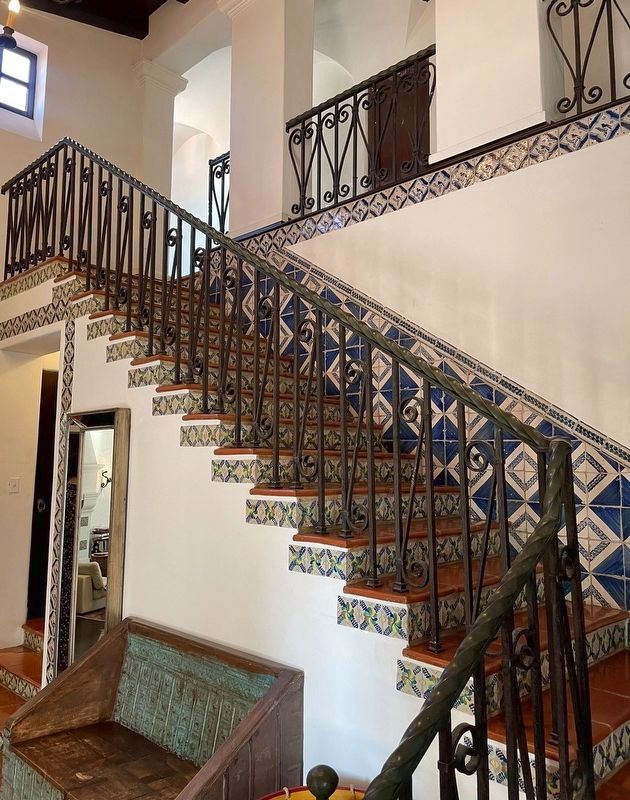 Staircase With Hand-Painted Tiles image. Click for full size.