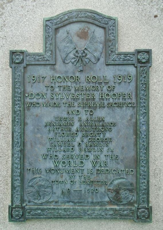 World War Honor Roll Marker image. Click for full size.