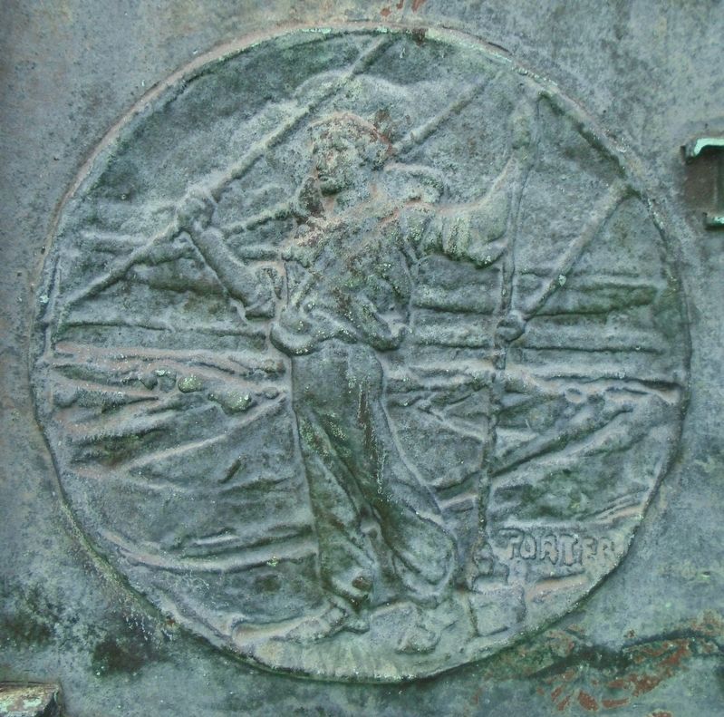Sailor Medallion on World War Honor Roll Marker image. Click for full size.