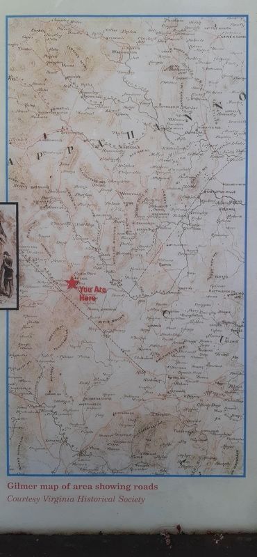 Gilmer map of area showing roads image. Click for full size.