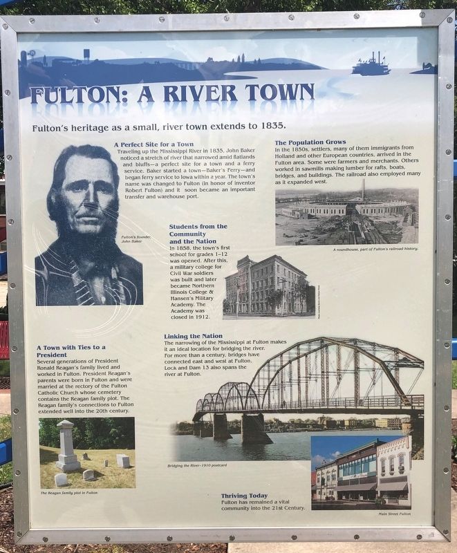 Fulton: A River Town Marker image. Click for full size.