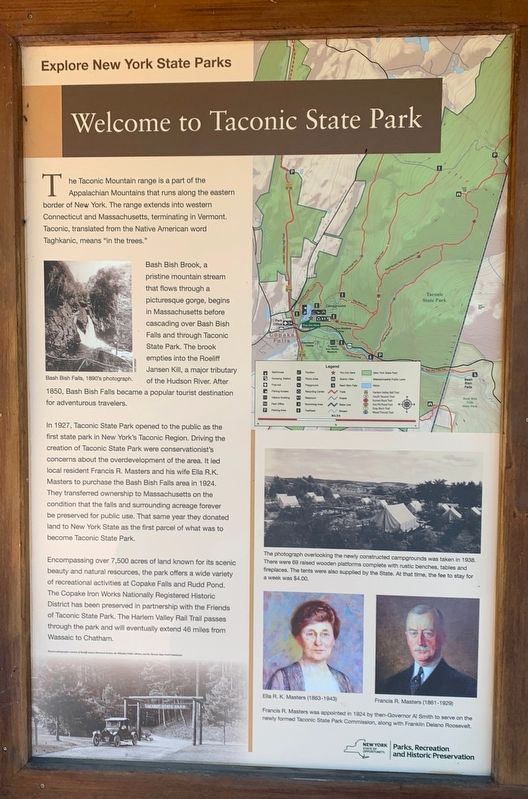 Welcome to Taconic State Park Marker image. Click for full size.