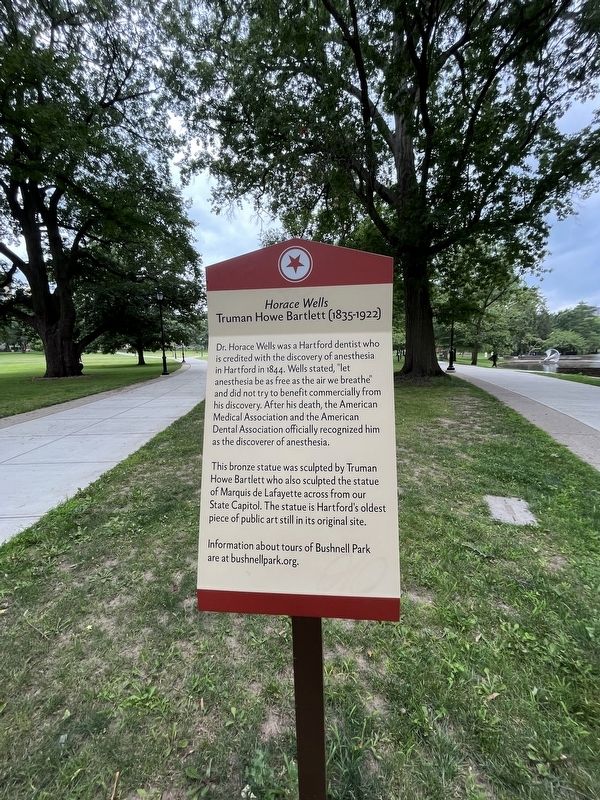 <i>Horace Wells</i> Marker. Click for full size. <i>Horace Wells</i> Marker image. Click for full size.