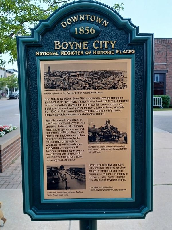 Downtown Boyne City Marker, Side One image. Click for full size.