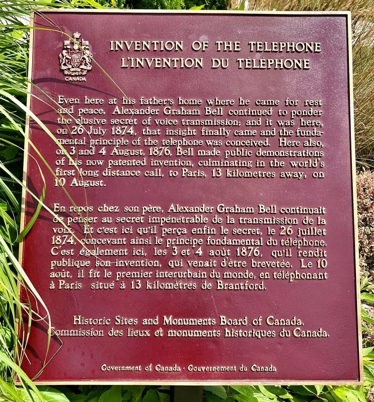 The Invention of the Telephone/ L’Invention du Téléphone Marker. Click for full size. The Invention of the Telephone/ L’Invention du Téléphone Marker image. Click for full size.