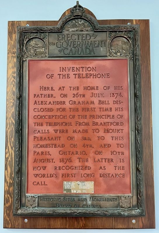 Invention of the Telephone marker ca 1930s image. Click for full size.