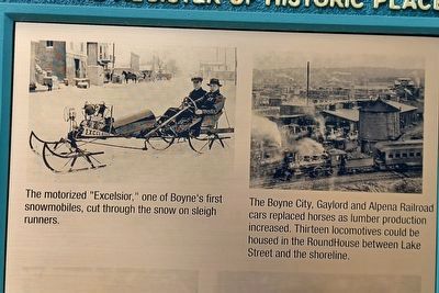 Downtown Boyne City Marker, Side Two, top images image. Click for full size.