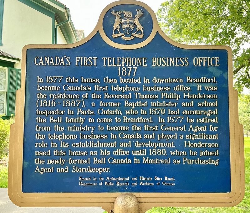 Canadas First Telephone Business Office 1877 Marker image. Click for full size.