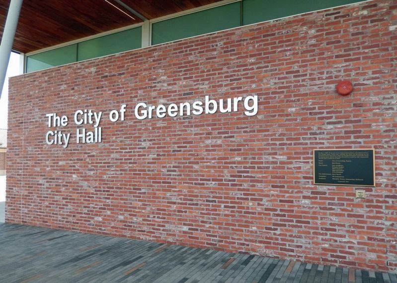 Greensburg City Hall Marker image. Click for full size.