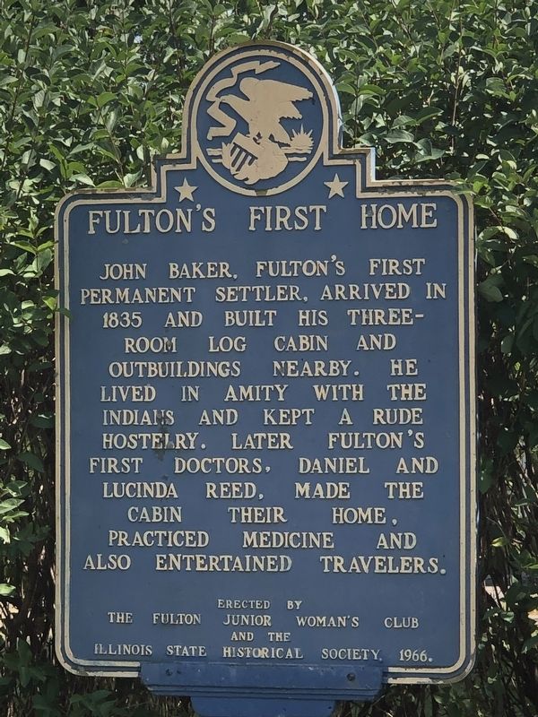 Fulton's First Home Marker image. Click for full size.