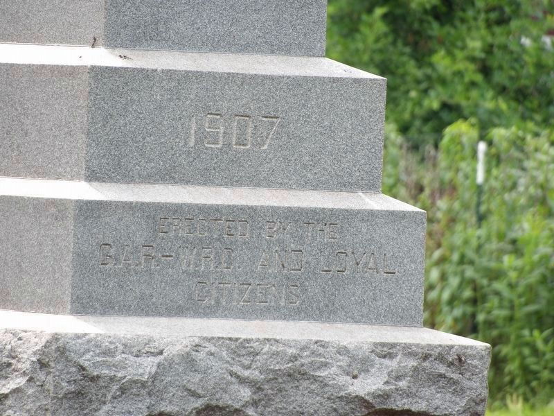 Tampico Soldiers Monument (front base). Click for full size. Tampico Soldiers Monument (front base) image. Click for full size.