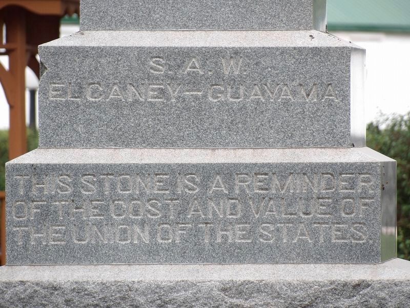 Tampico Soldiers Monument (rear base). Click for full size. Tampico Soldiers Monument (rear base) image. Click for full size.