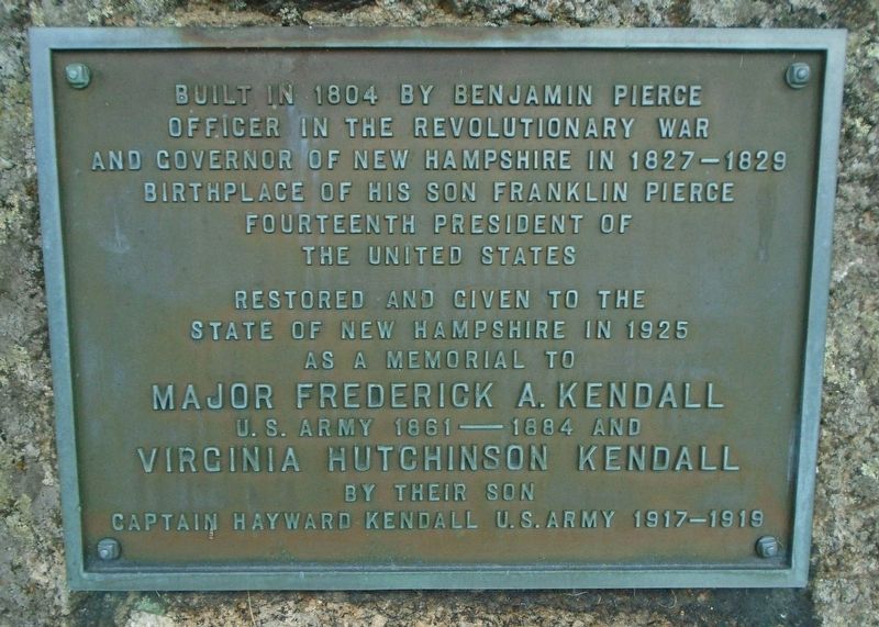Birthplace of Franklin Pierce Marker image. Click for full size.