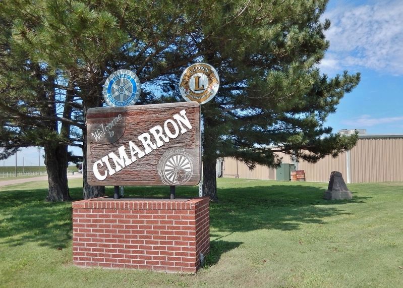 Welcome to Cimarron Kansas Sign image. Click for full size.